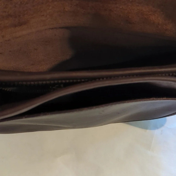 Vintage Coach leather 90's Patricia Legacy brown saddle Bag - Picture 6 of 13